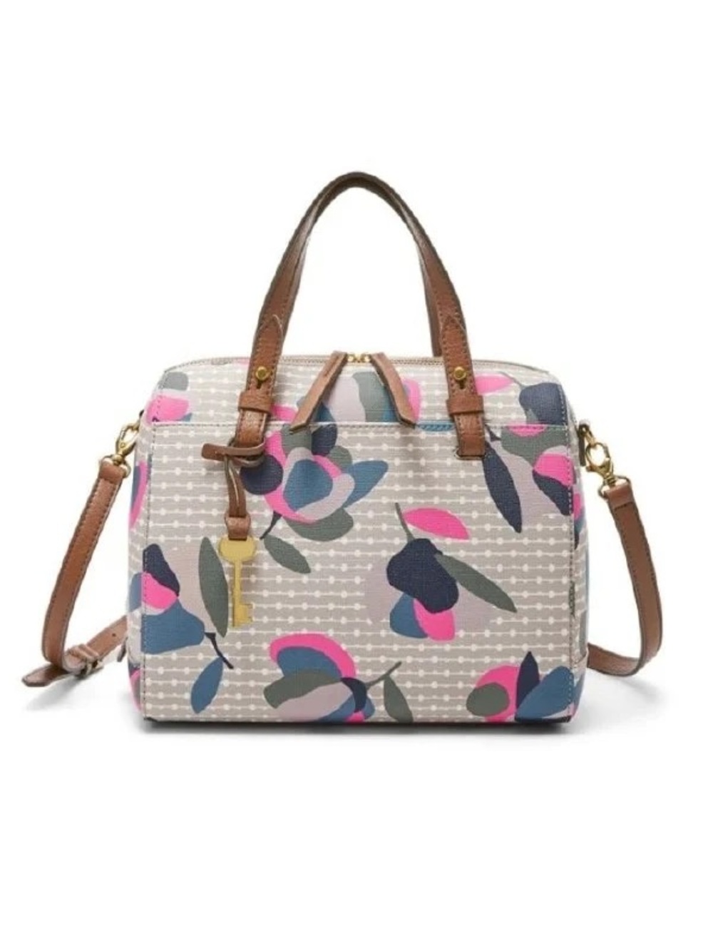 Fossil Floral Rachel Satchel